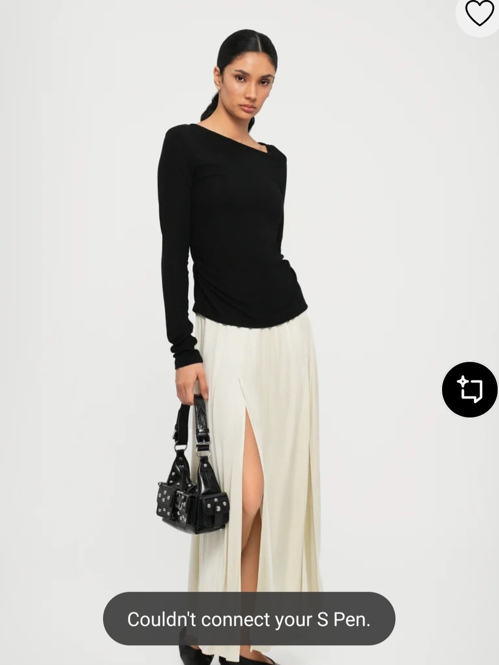 IRO Siqua Cream Maxi Skirt with Front Slits